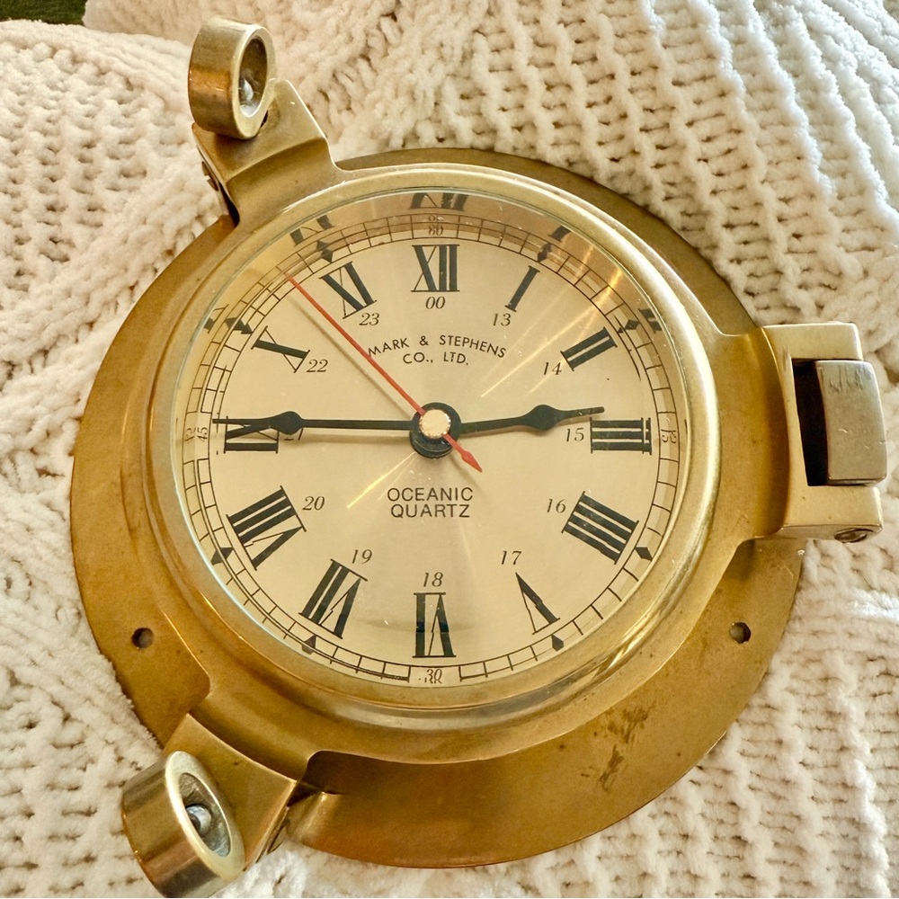 Vintage Brass Nautical Wall Clock